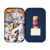 Coffret de parfum TIARA Floraïku The Mountain Standing Still avec flacon illustré et intérieur décoré style japonais