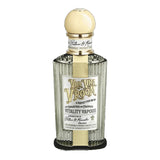 Flacon de parfum TIARA Penhaligon's Vra Vra Vroom en verre cannelé avec bouchon sphérique crème et étiquette vintage